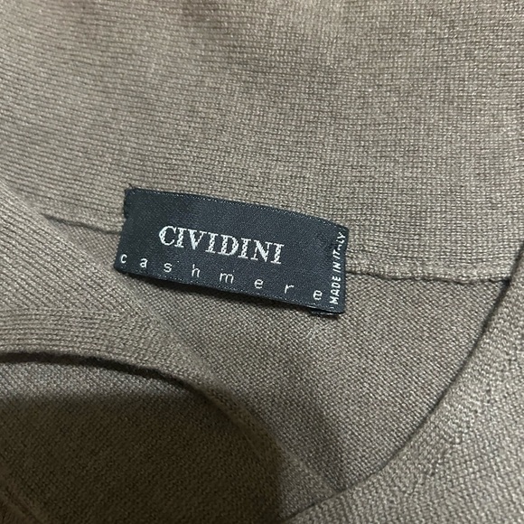CIVIDINI 100% Cashmere Quite Luxury Minimalist Brown Women's Sweater XL/48 - Picture 6 of 11